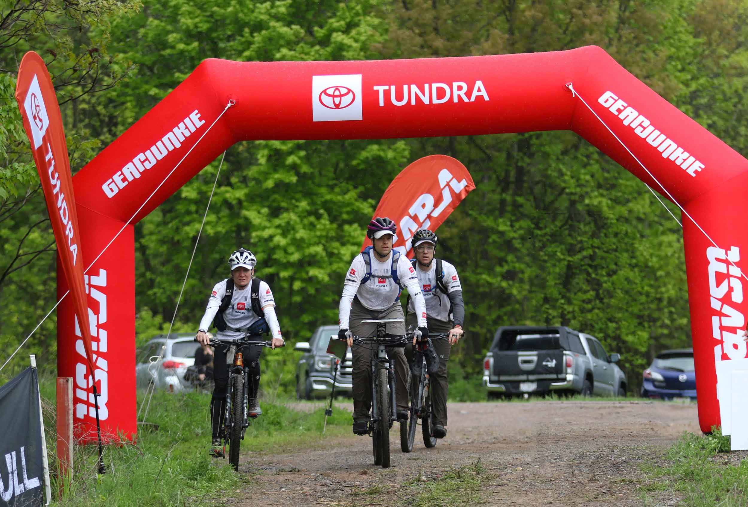 team Toyota Tundra racing in the USARA Rib Mountain race in Wisconsin.
