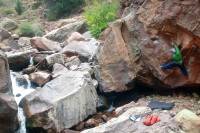 Matt Samet on Eastern Priest, Eldorado Canyon State Park, Colo.