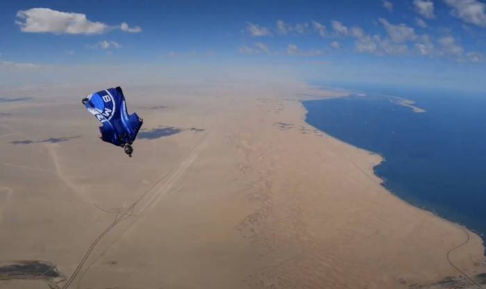 Sky, Sand, Sun, and Lots of Air: Wingsuit Flying Over Namibia