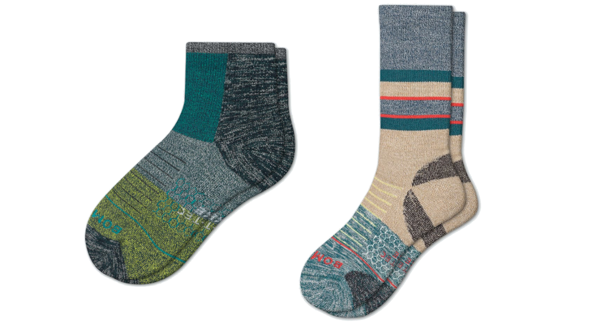 Running, cycling, hiking Bombas makes socks and clothing for various