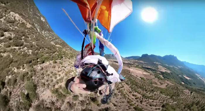 Watch Paraglider Pull Emergency Chute With One Second to Spare