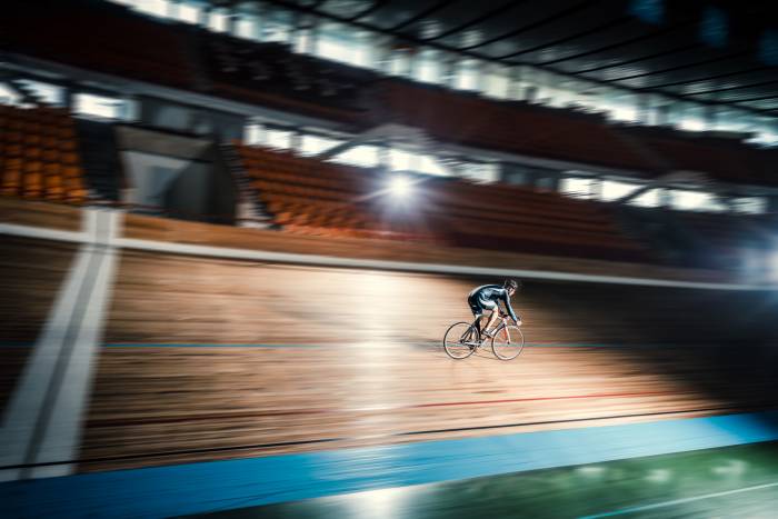 track cyclist velodrome