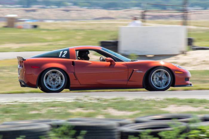 Corvette racing on track