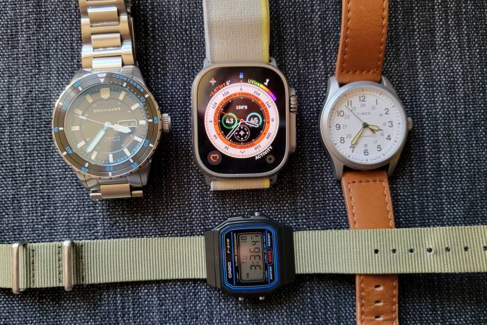 Comparing the Ultra watch size with other watches