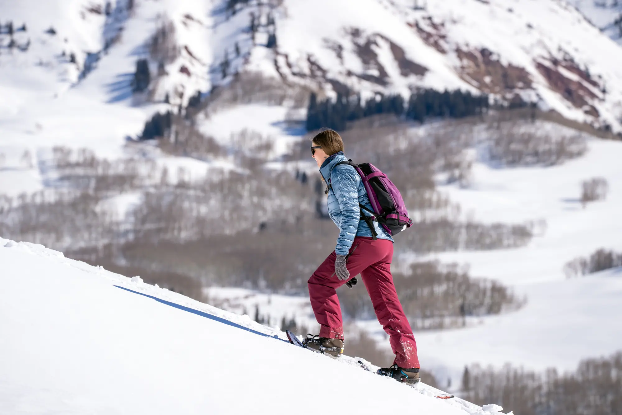 Flylow Fae pant, snowshoeing
