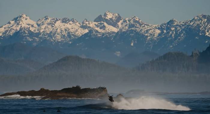 Skiing and surfing in Vancouver Nootka Wilderness; (Photo/Matchstick Productions)