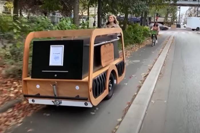 a bicycle hearse in france