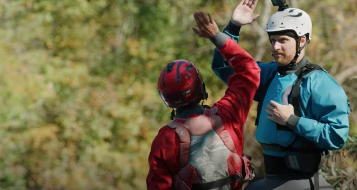 Tristan Bussell kayaking Husum Falls; (Photo/NRS)