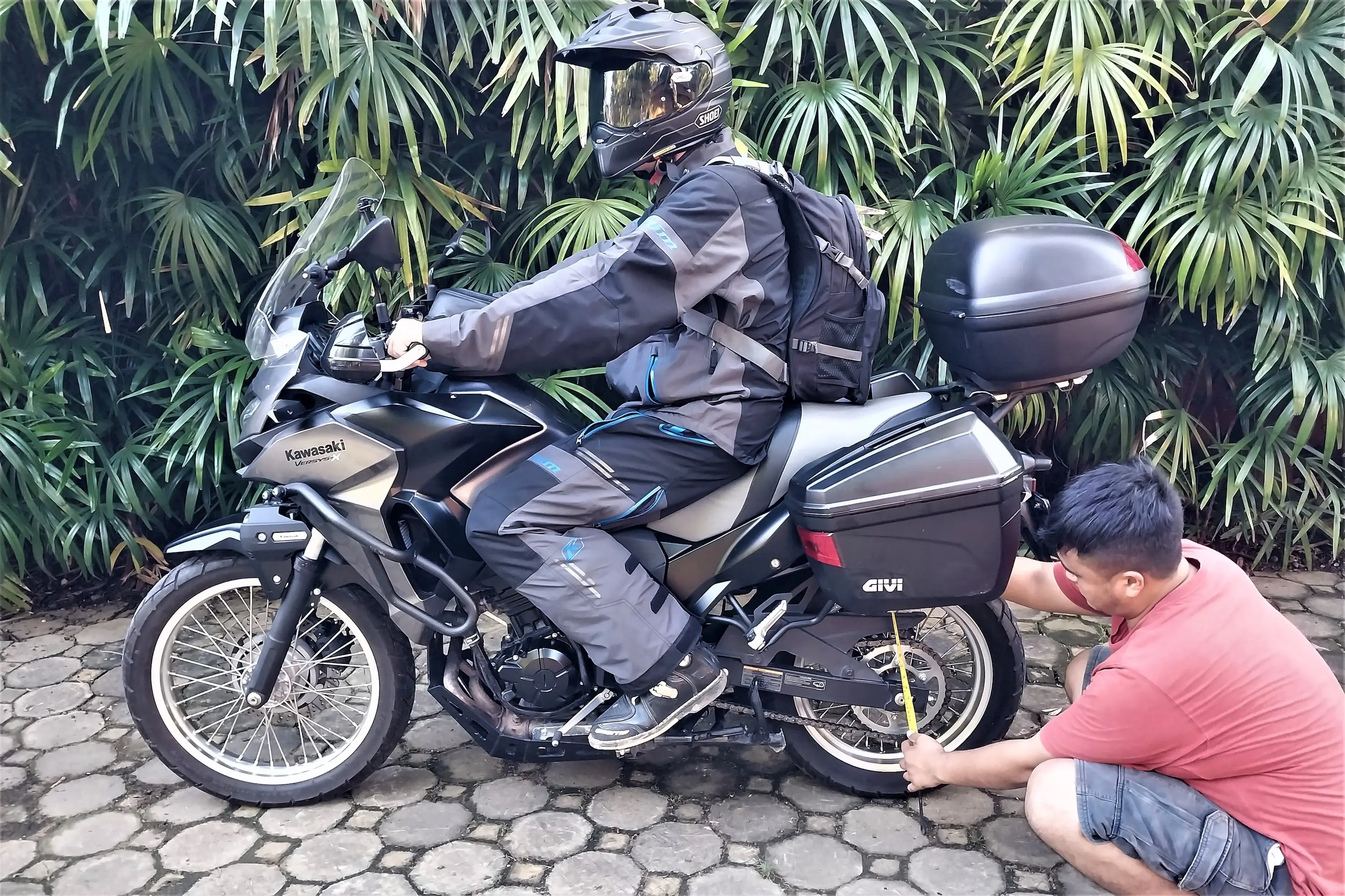 Old-school method with an assistant and measuring tape