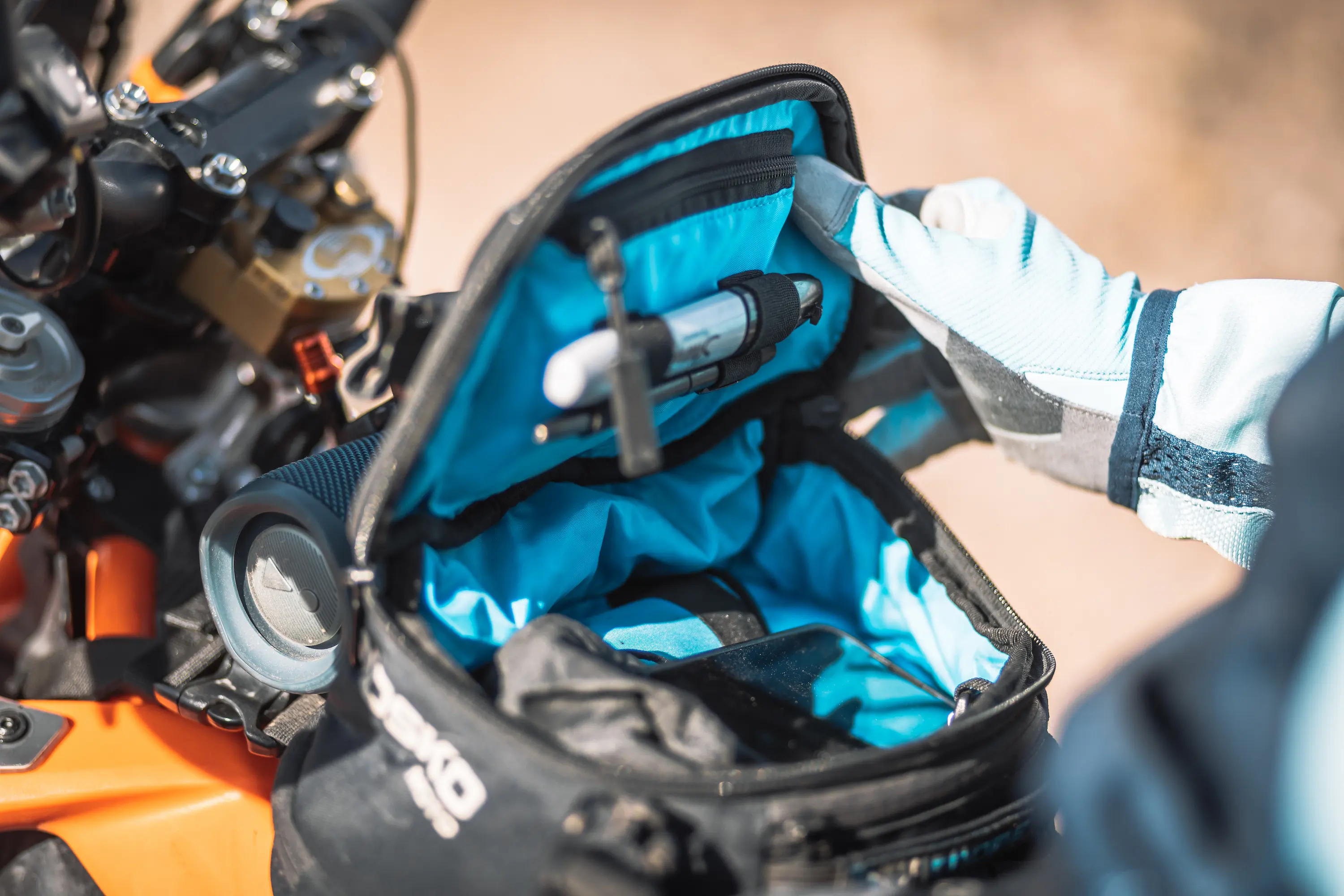 Motorcycle Tank Bag interior