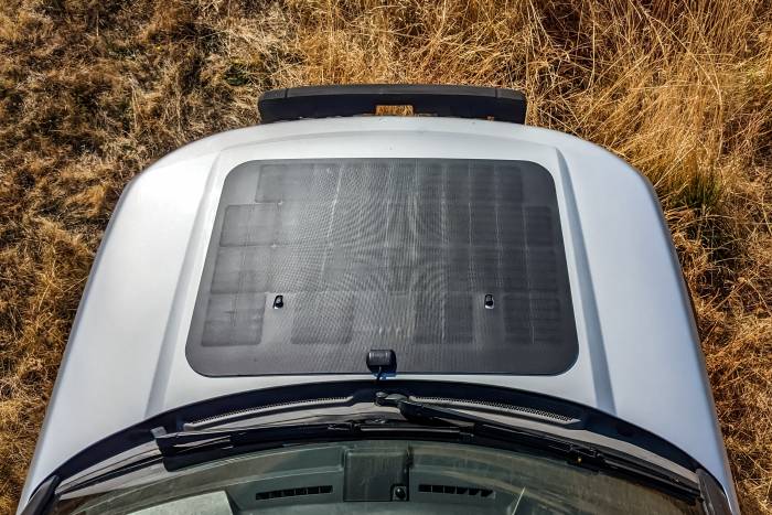 Cascadia 4x4 VSS hood-mounted solar system