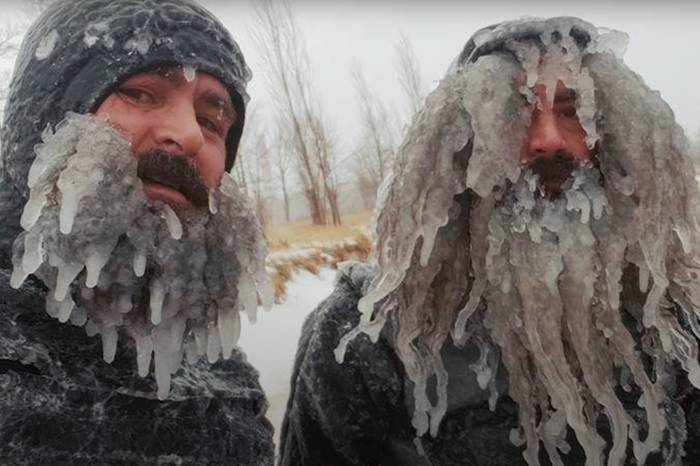 two men with epic ice beards