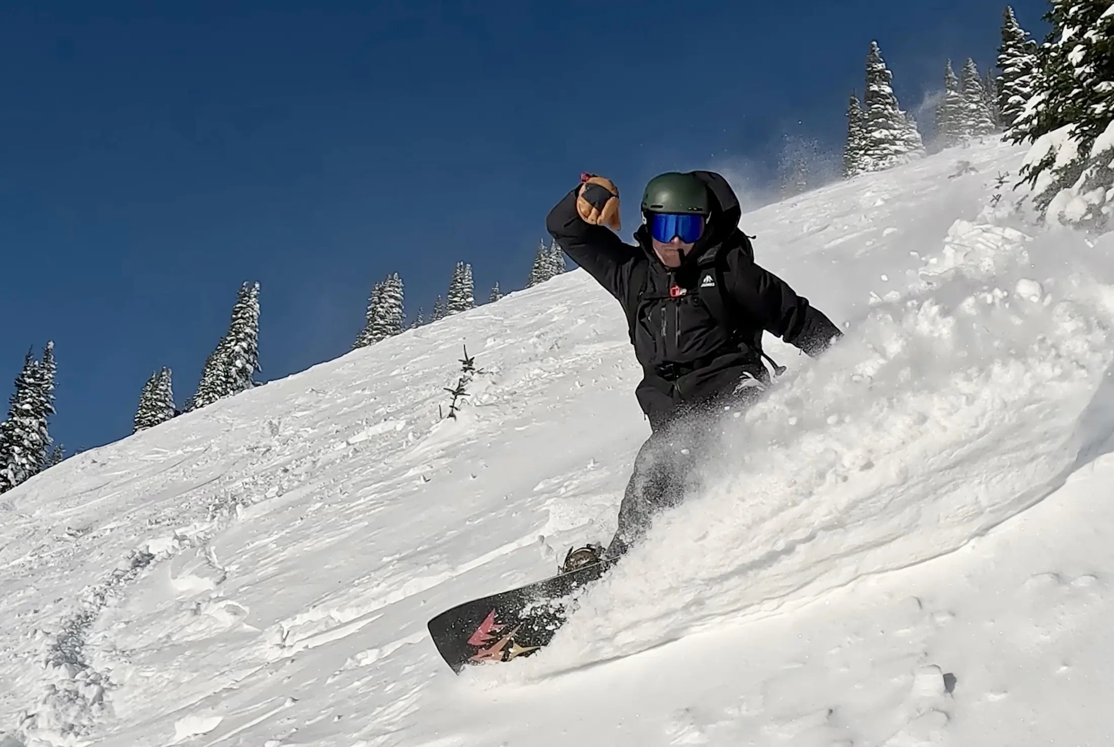 jones action Mind Expander Twin Snowboard Review in action
