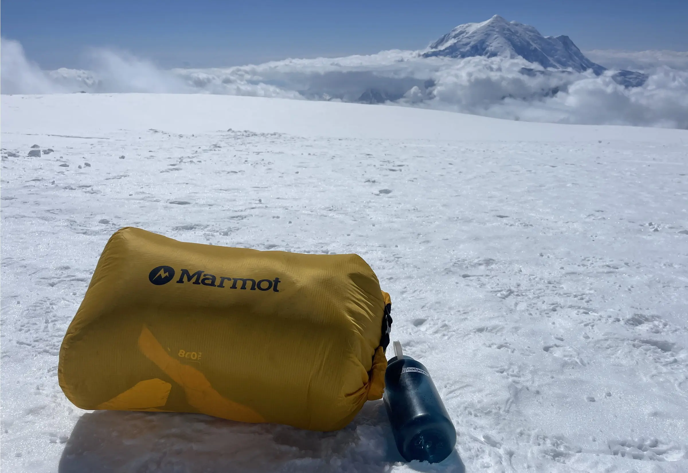 Marmot Col -20 Sleeping Bag Marmot Col -20 Sleeping Bag stuffed in bag on snow