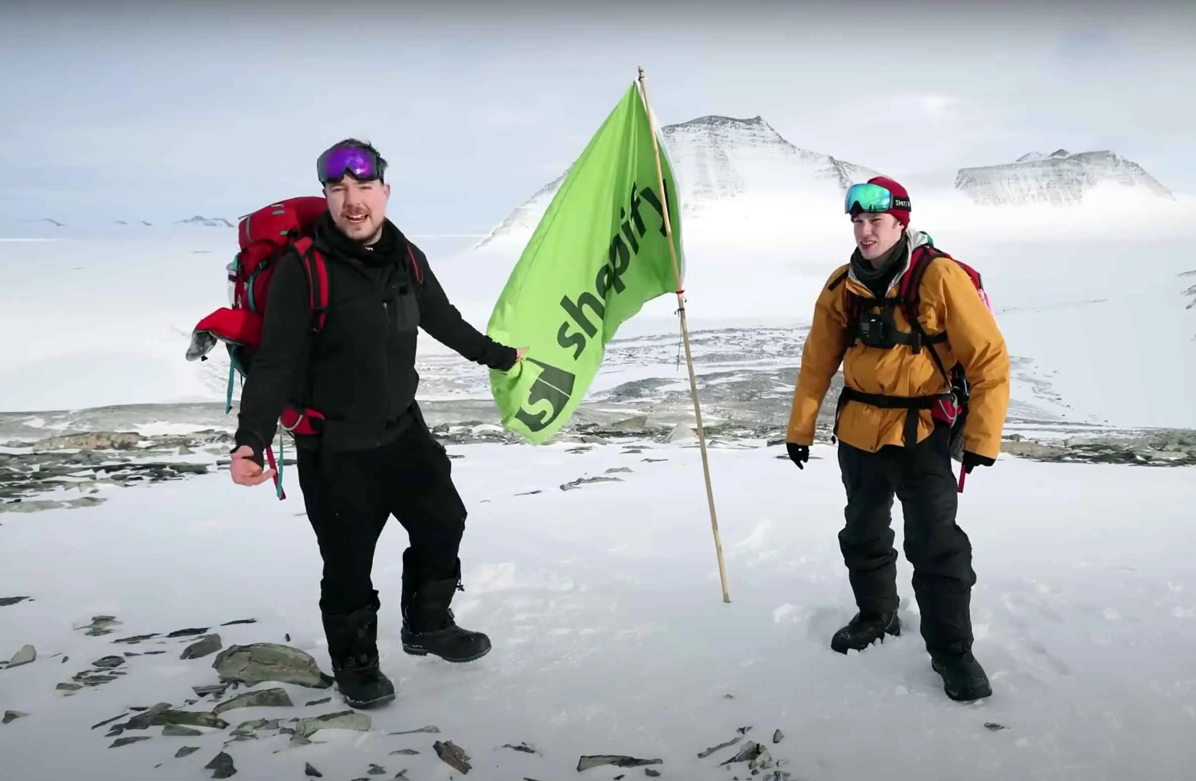 mr beast shopify antarctica video screen capture