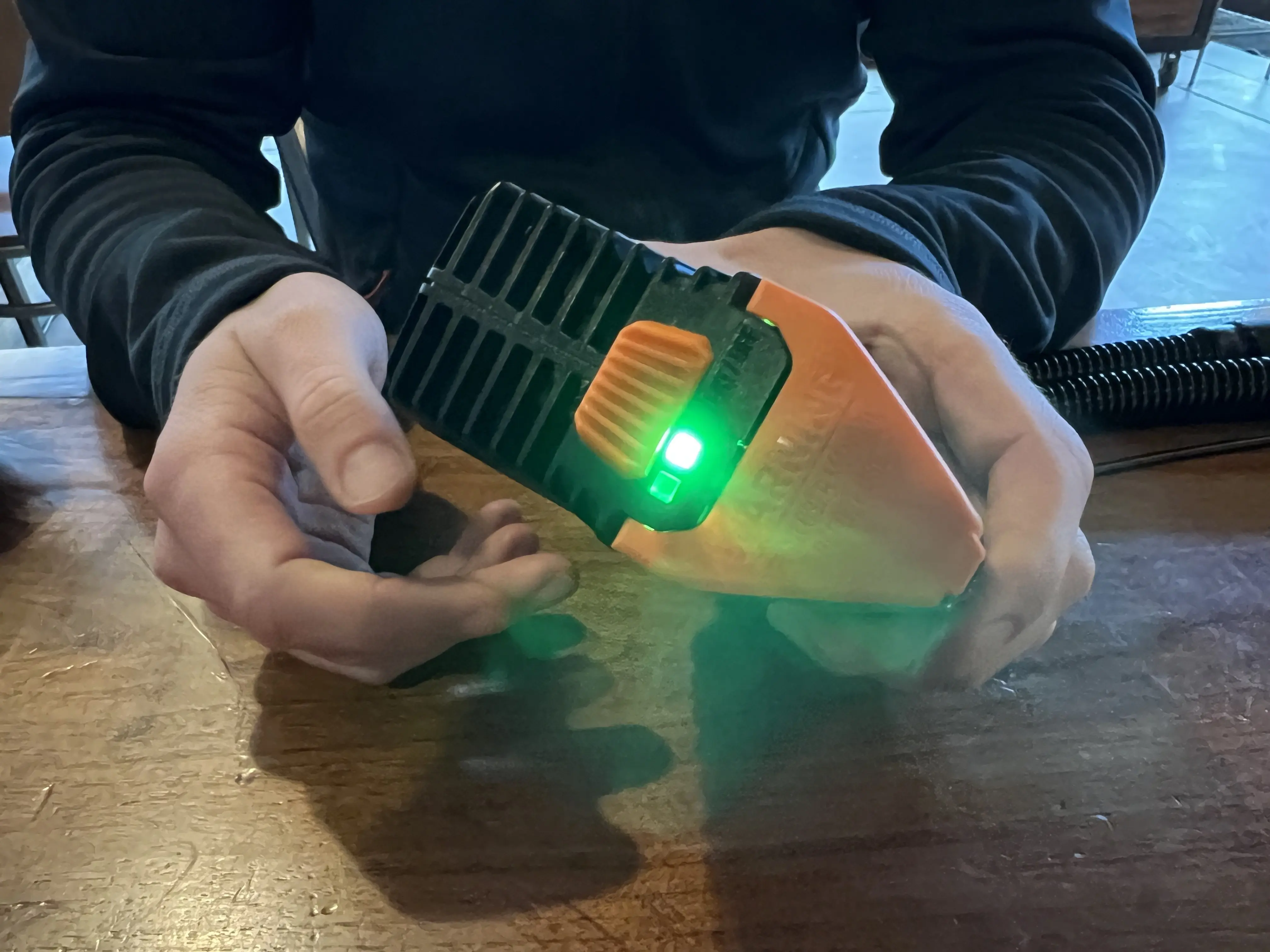 Safeback SBX system check light glowing green