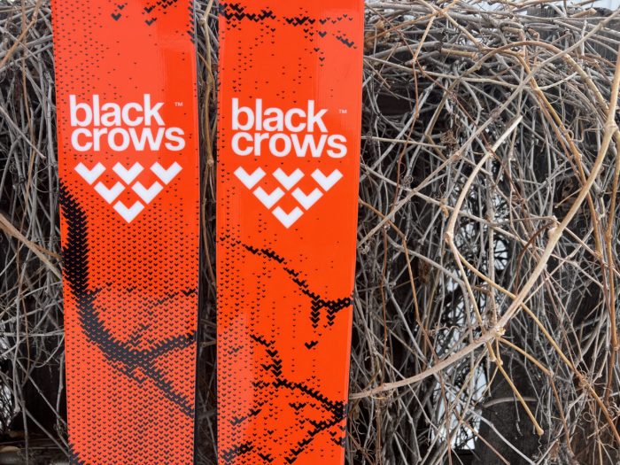 Black Crows Nocta top pattern close-up.