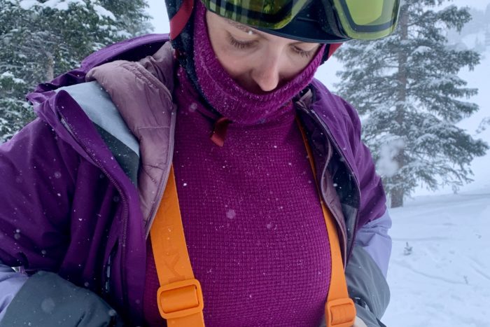 Eddie Bauer Hooded Thermal Sweater in purple