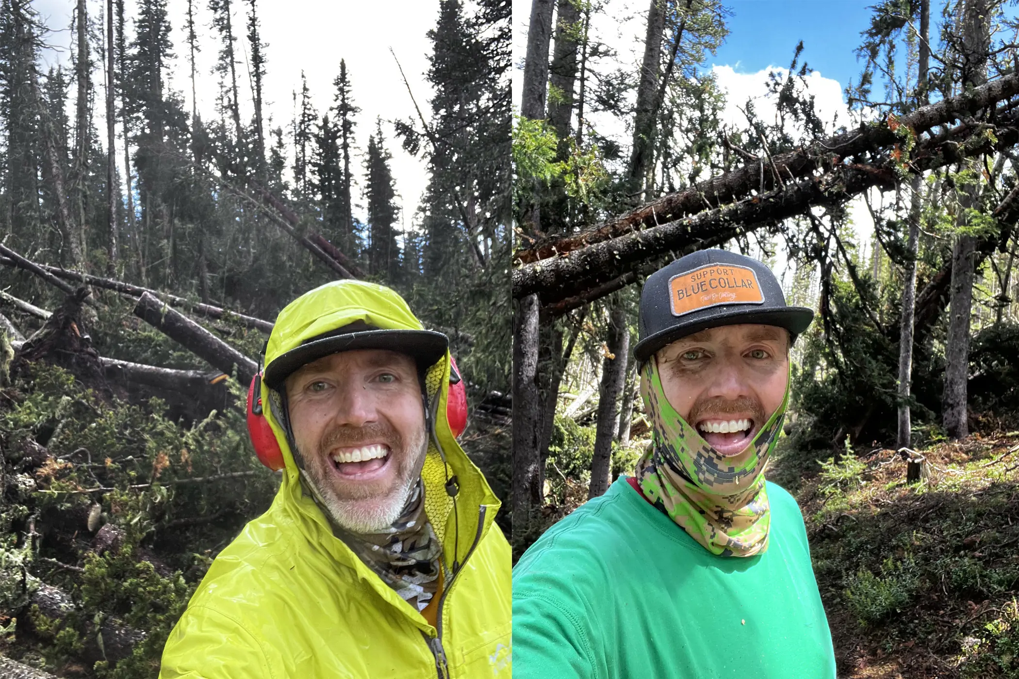 Justin Brandenburg clearing trees in New Mexico