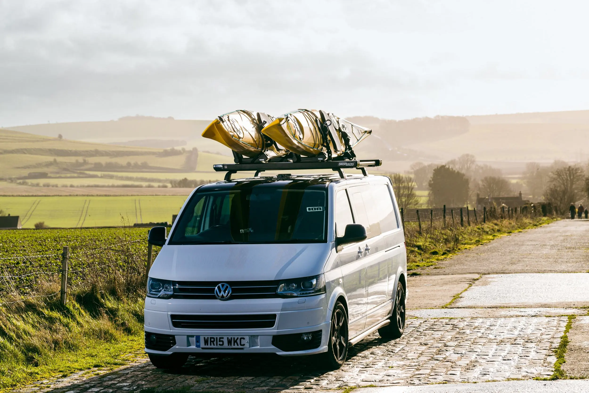 Dropracks Lowering Roof Rack installed on VW van