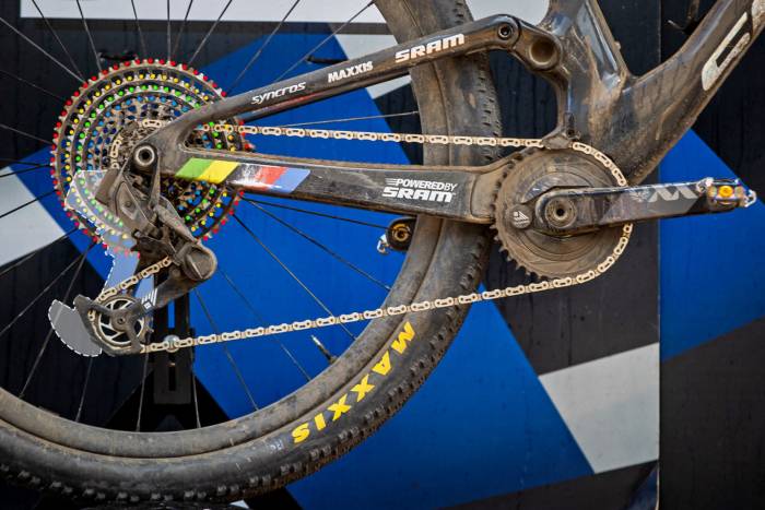 A SRAM XX1 Eagle AXS modular direct mount prototype; (photo illustration/Michal Cerveny, SRAM)