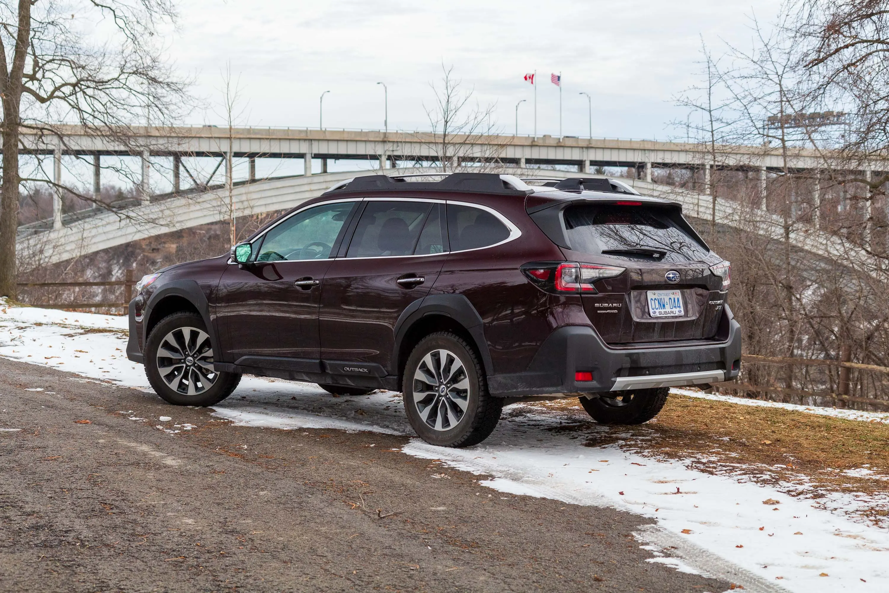2023 Subaru Outback review rear three-quarter view