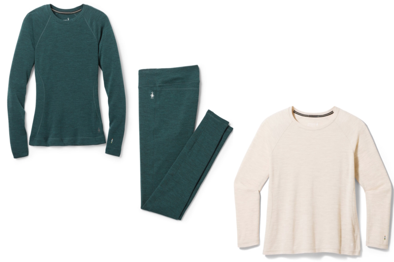 Smartwool Women’s Classic Thermal Merino Base Layer Crew — Straight, Plus Size, and Bottom