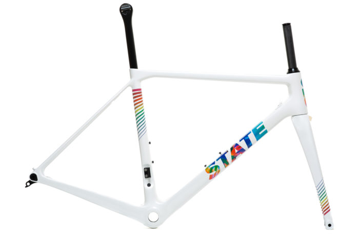 Undefeated Carbon Disc Road Frameset in Pearl White/Tie-Dye