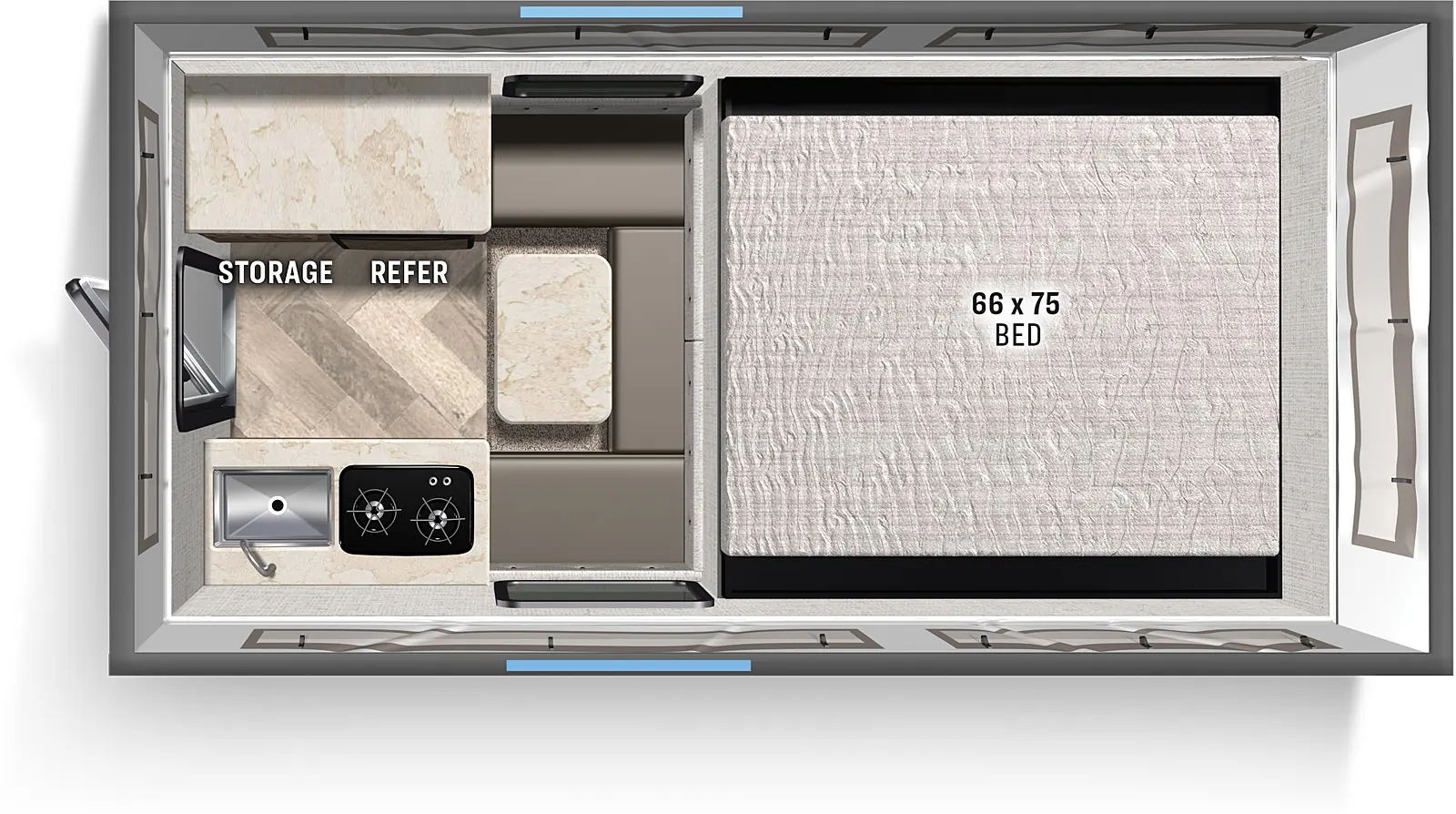 Palomino RV Backpack Truck Camper Floorplan SS-500