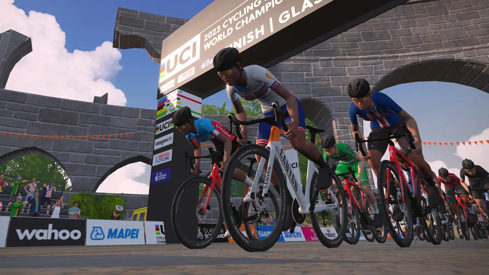 A Zwift cycling app screenshot