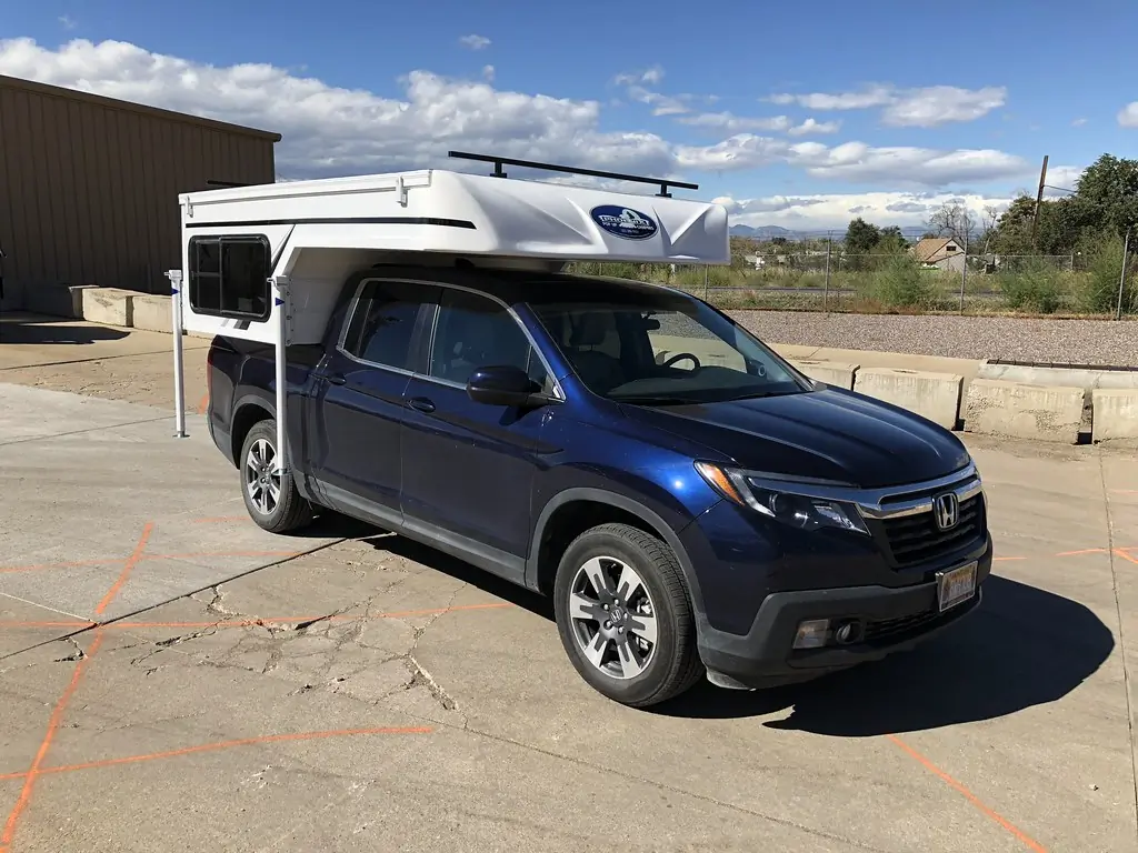 Phoenix Pop Up Campers Stealthy-Mini truck camper on a Honda Ridgeline