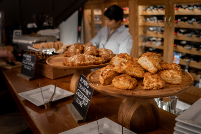 Fresh-baked pastries at Bella Coola Heli Sports