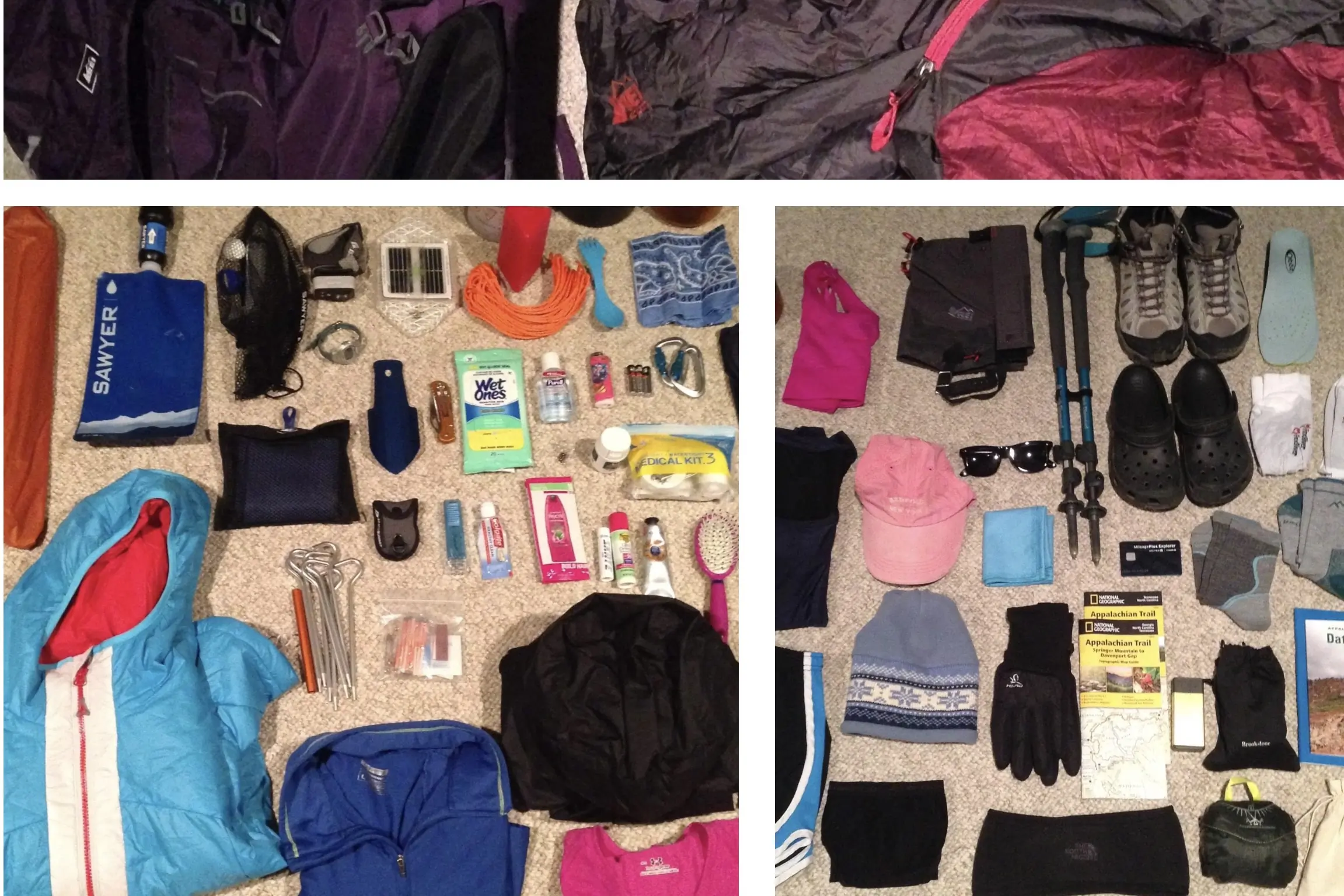 Backpacking items 