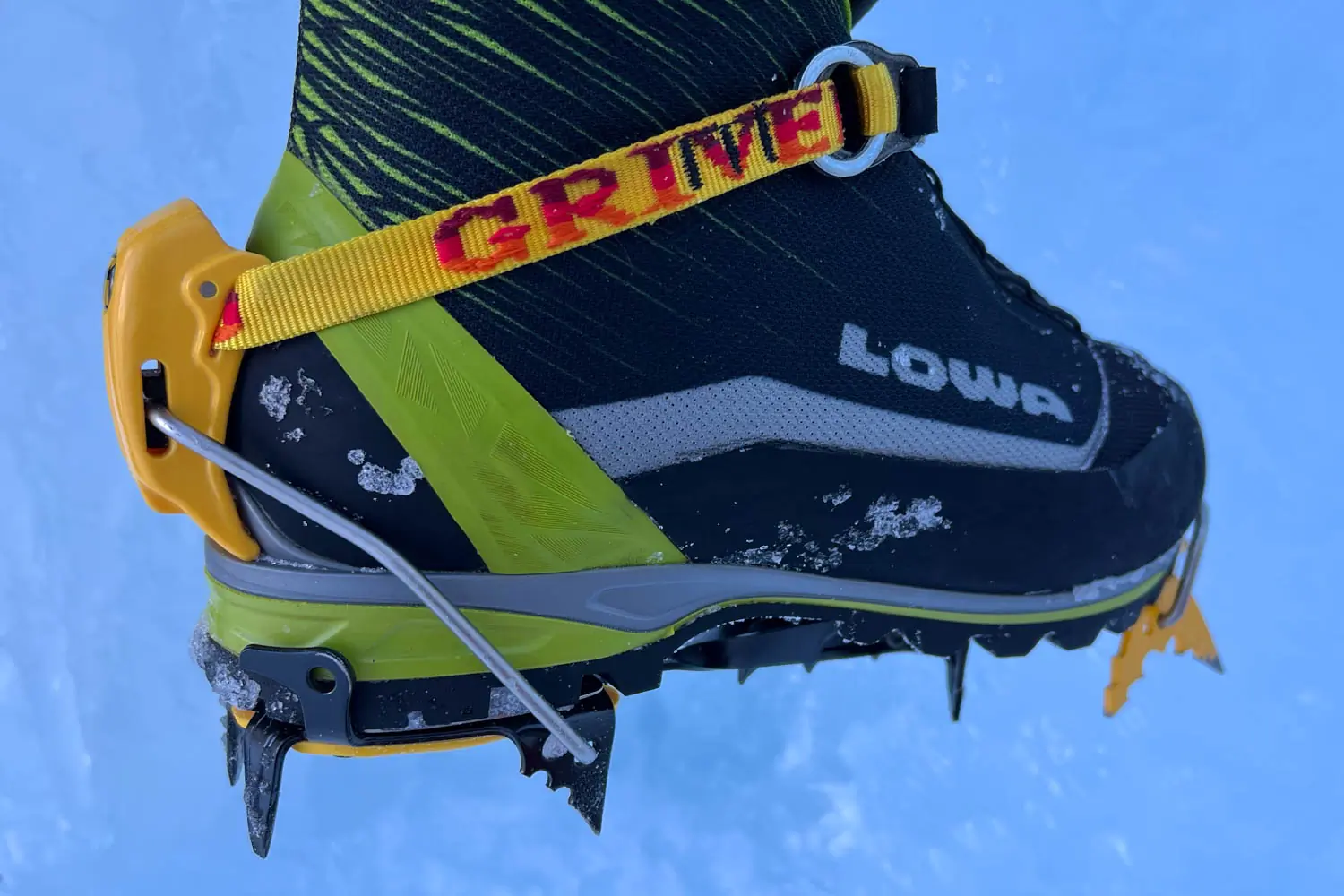 The Lowa Alpine Ice GTX is compatible with automatic crampons