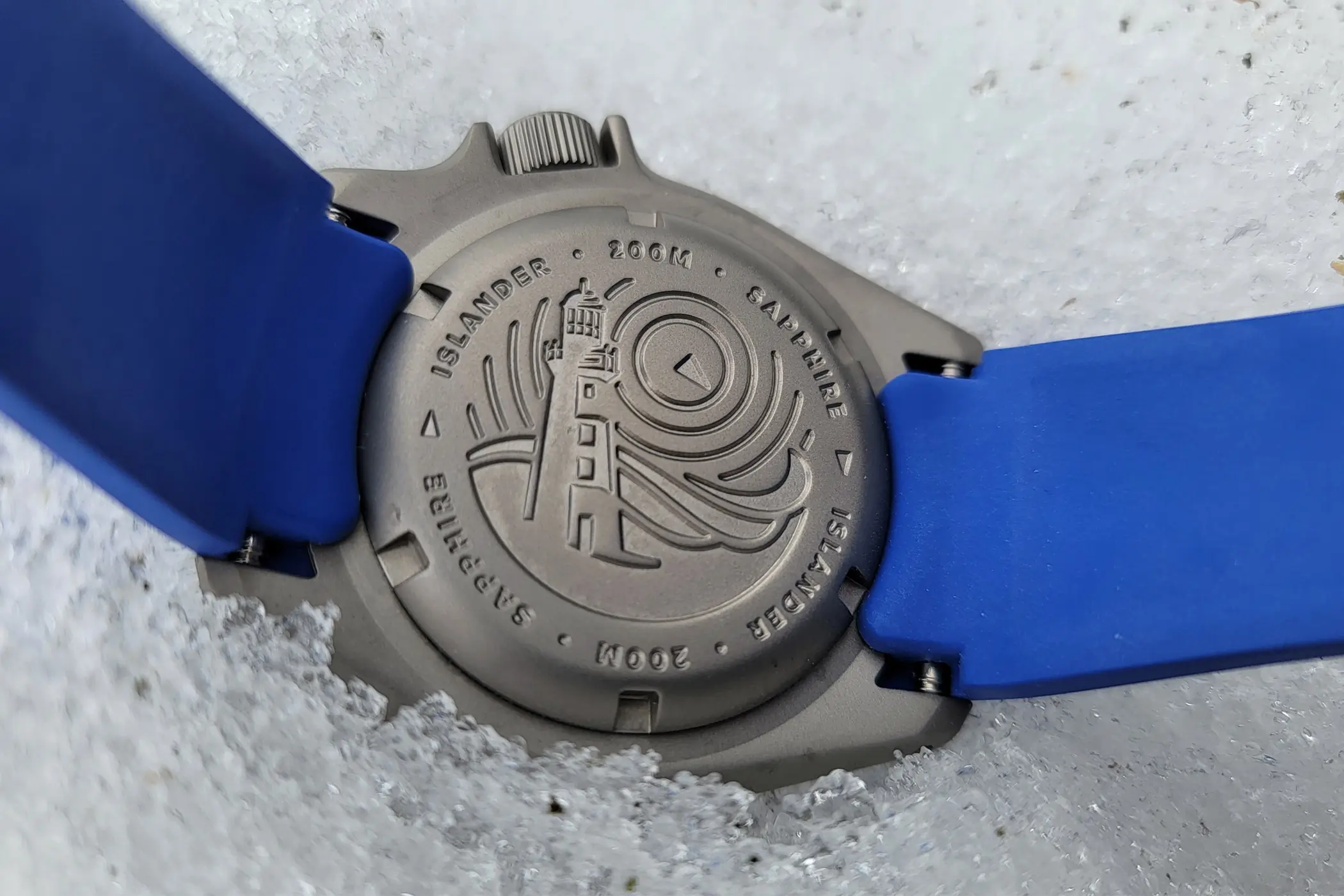 Sands Point #ISL-159 Titanium Diver Watch back