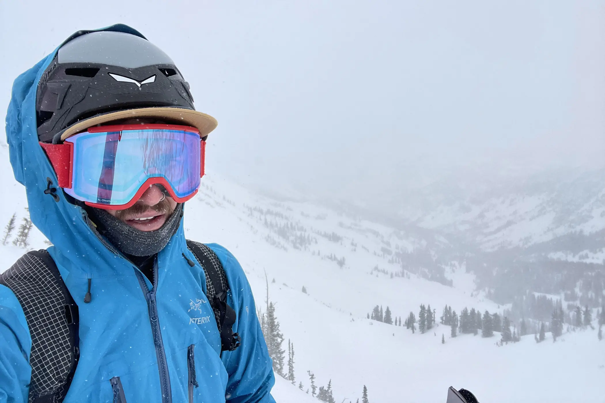 The Salewa Piuma 3.0 works well with goggles.