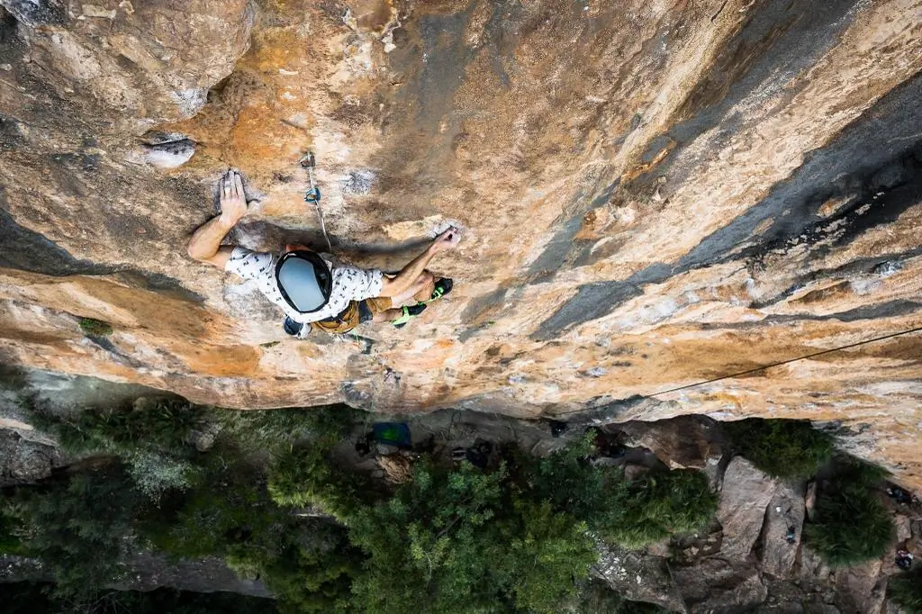 Rock climbing in Spain.