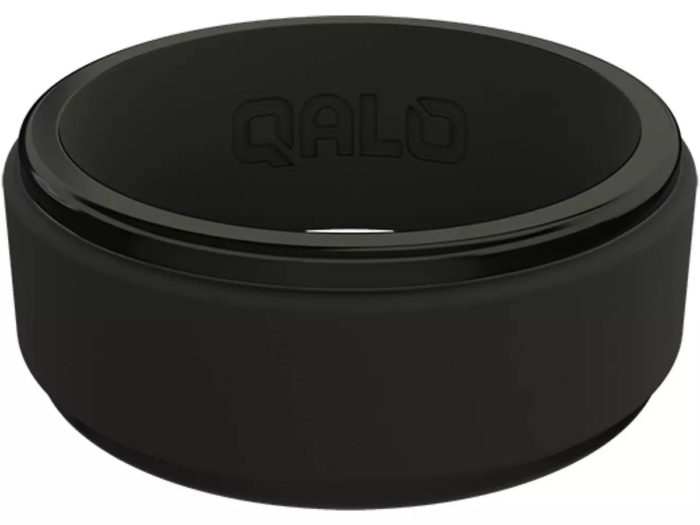 QALO Men's Polished Step Edge Silicone Ring