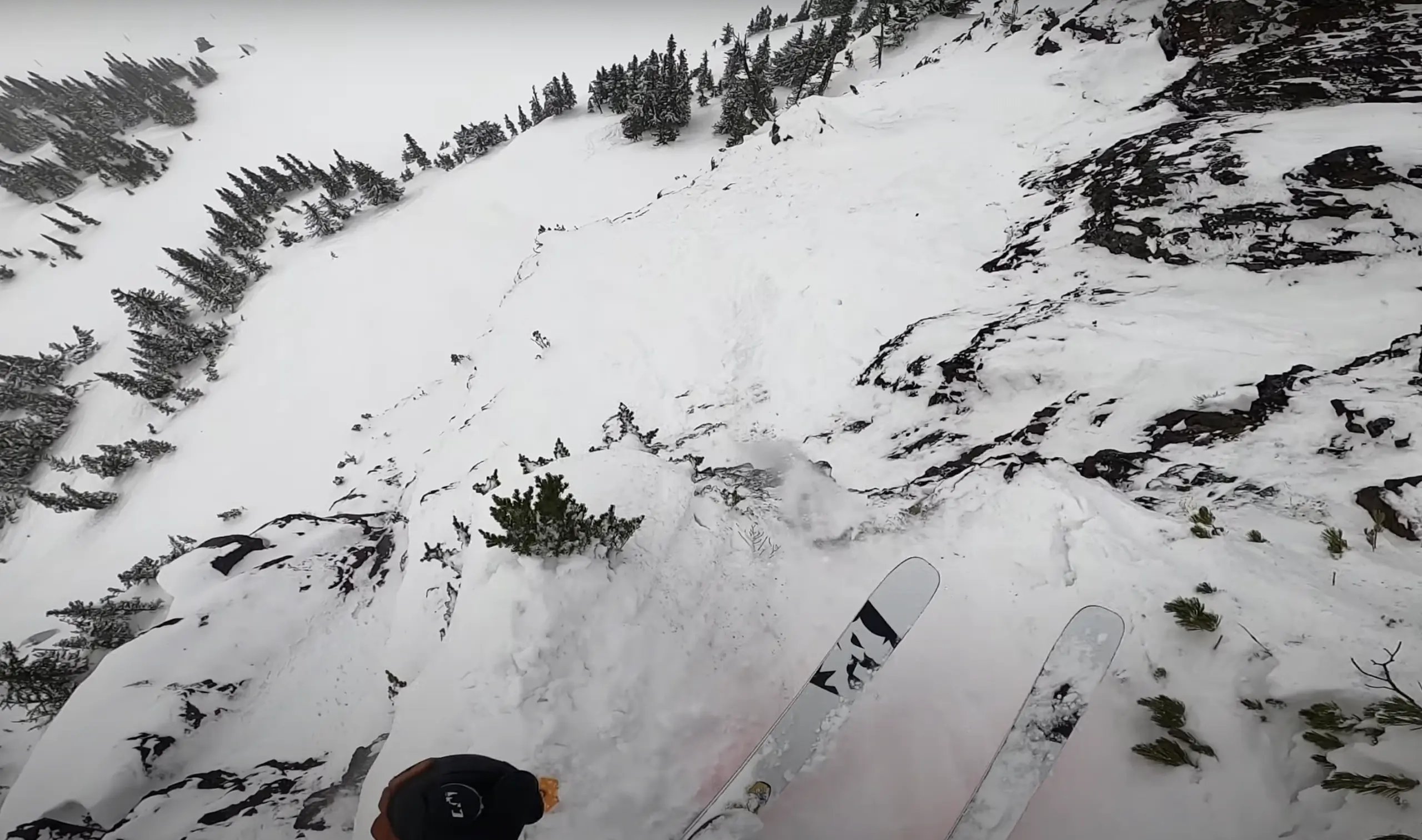 A skier atop Whistler's Air Jordan formation