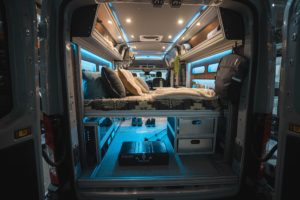 rear view of a vandoit camper van