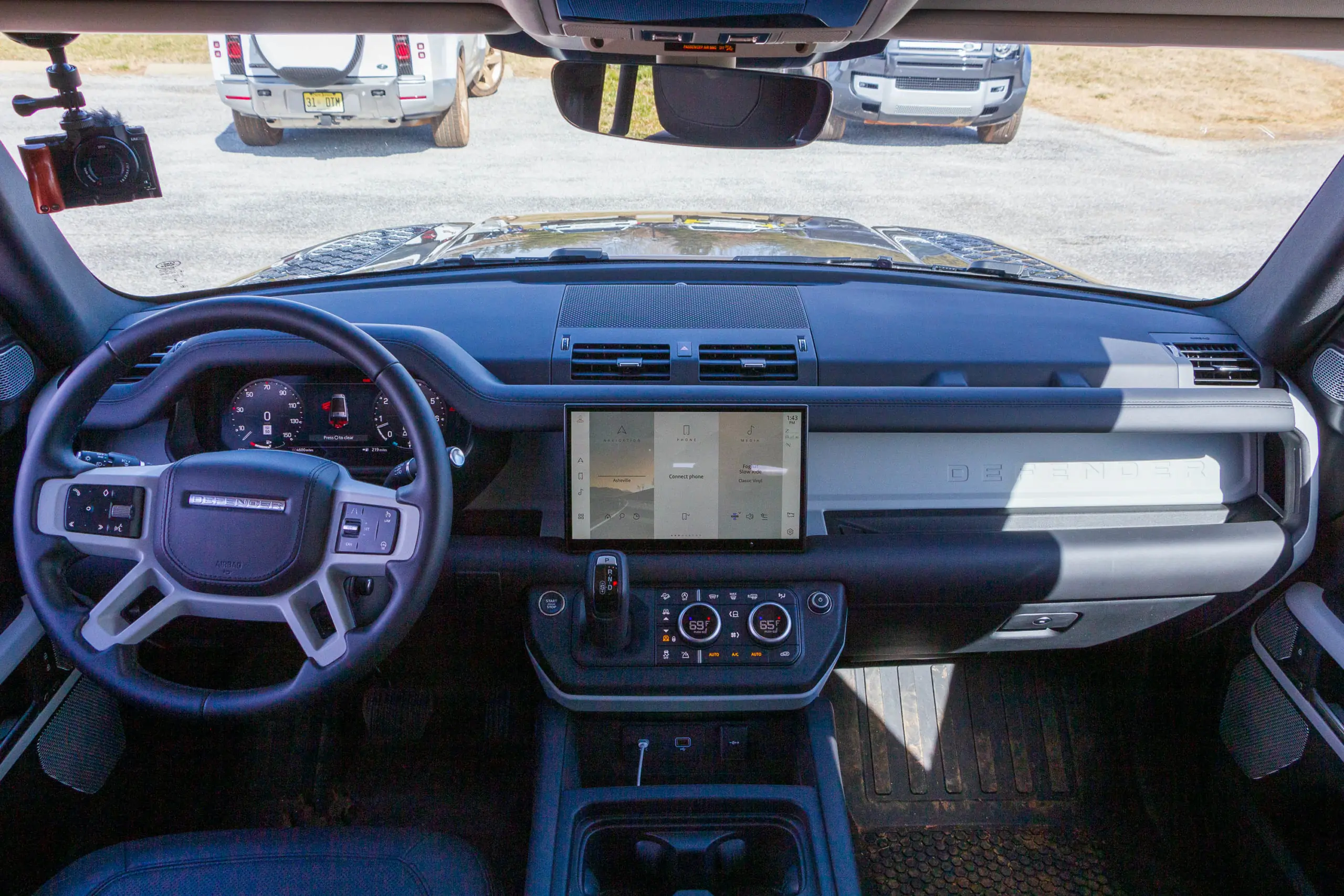 Land Rover Defender 130 Review interior dash.