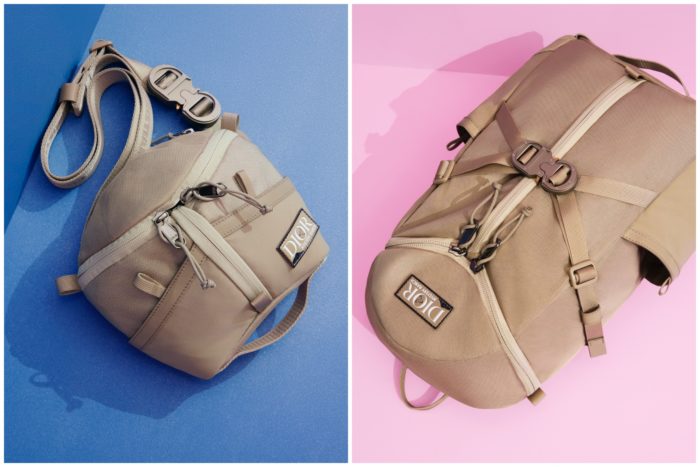 Dior x Mystery Ranch belt pouch and backpack in tan