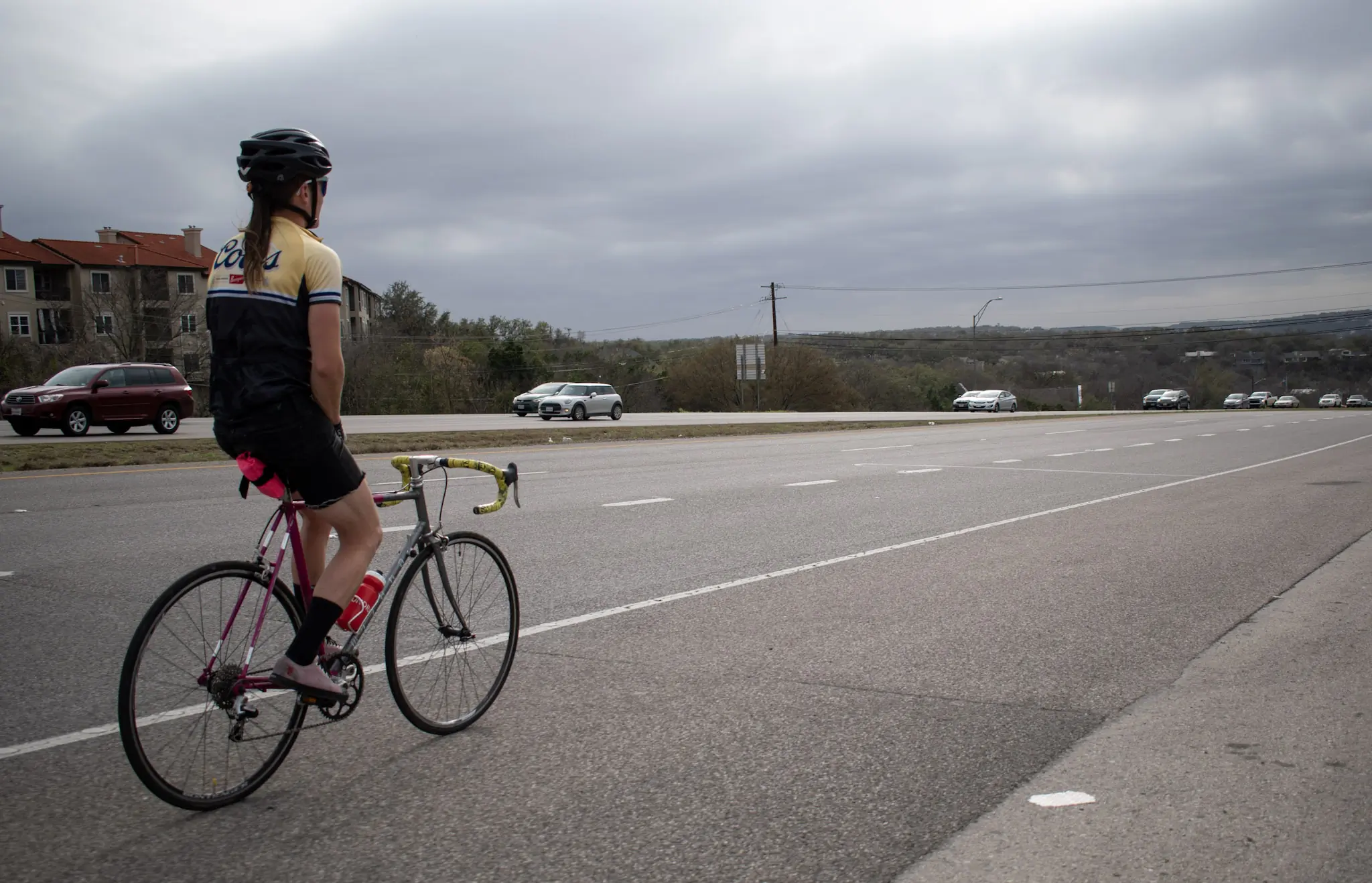 the author on a road ride