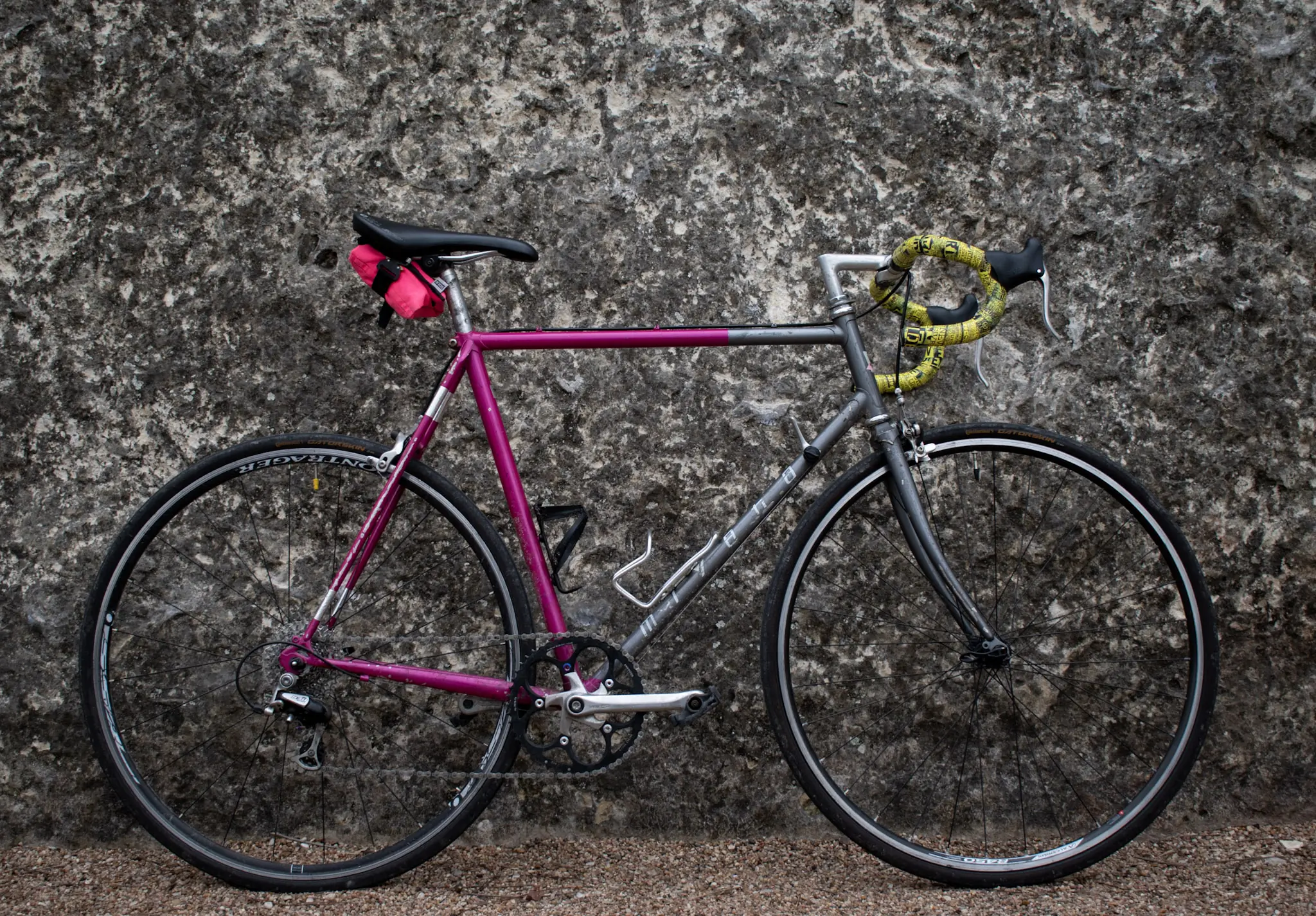 the author's modified Miyata road bike