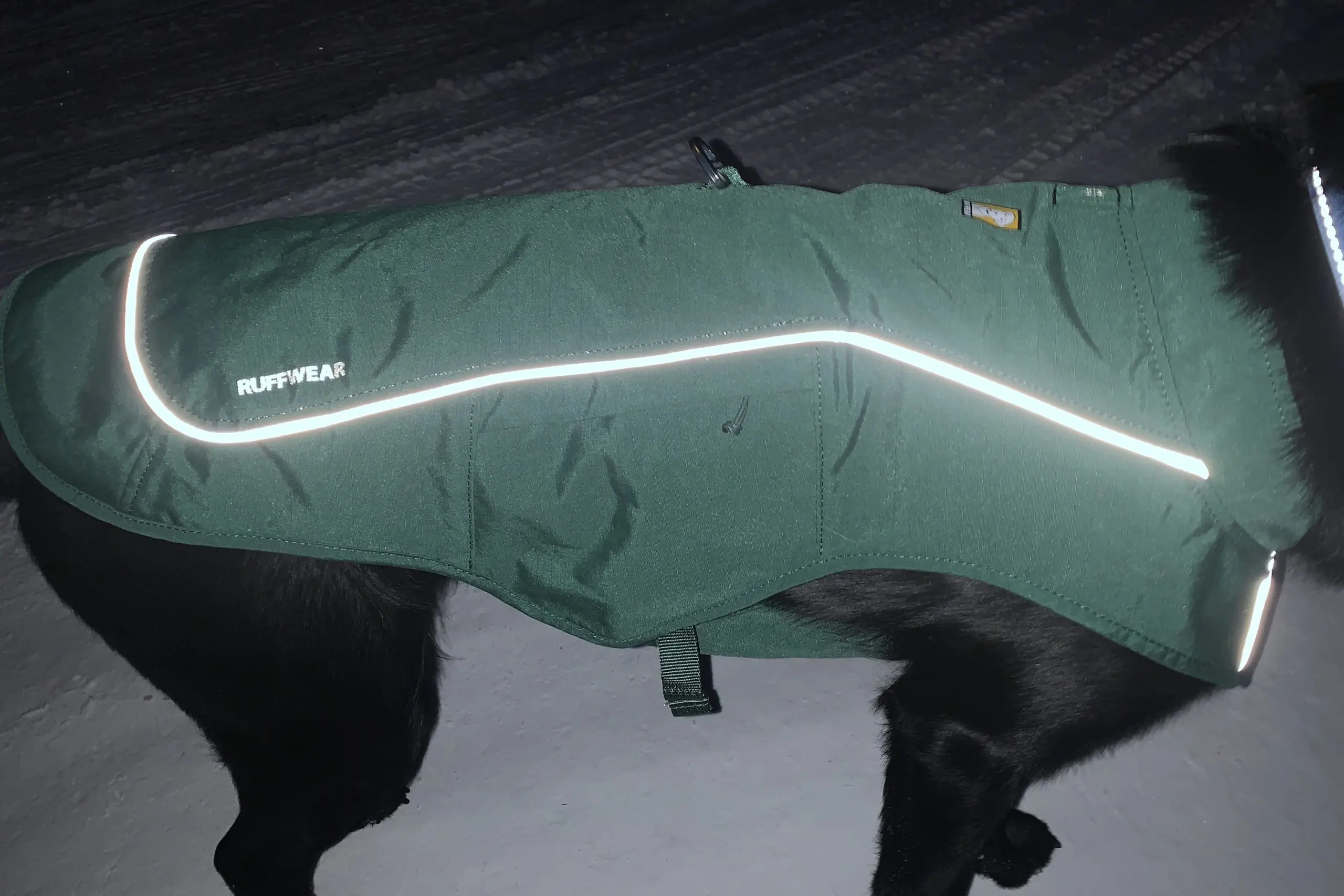 Ruffwear Overcoat Fuse reflectivity