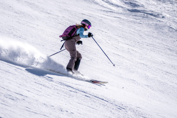 Testing the Rossignol Rallybird 92 ski in warmer spring conditions