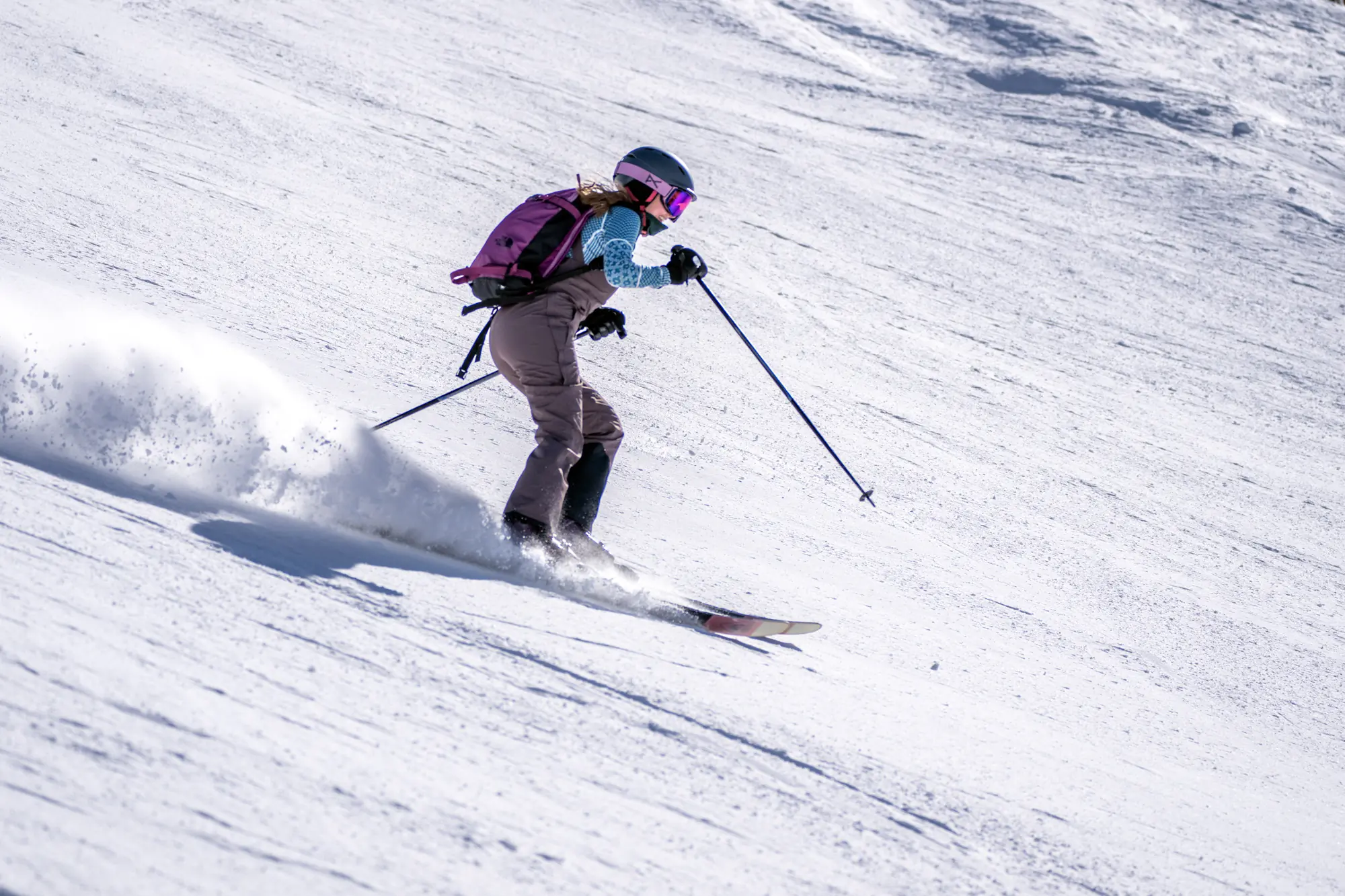 Testing the Rossignol Rallybird 92 ski in warmer spring conditions