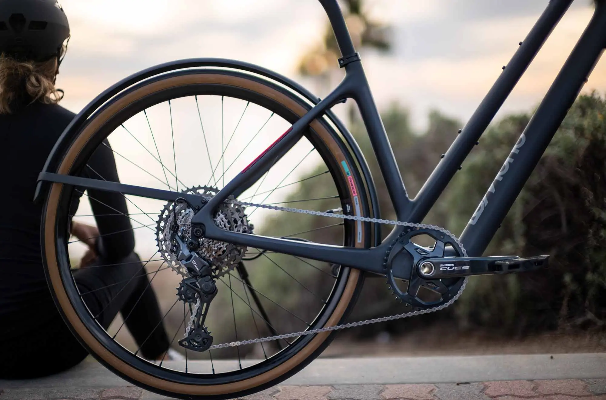 Cyclist sitting with Shimano CUES