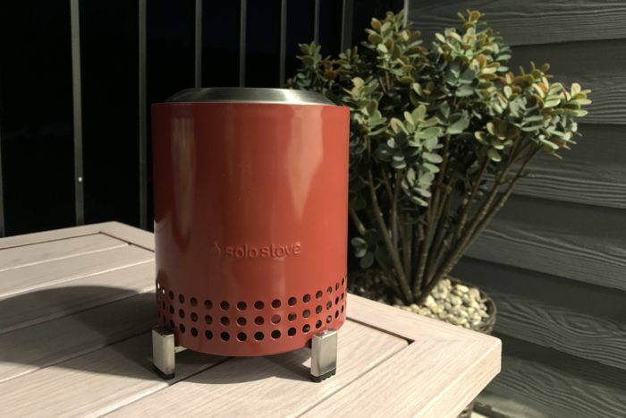 Solo Stove Mesa Fire Pit Review set-up on table