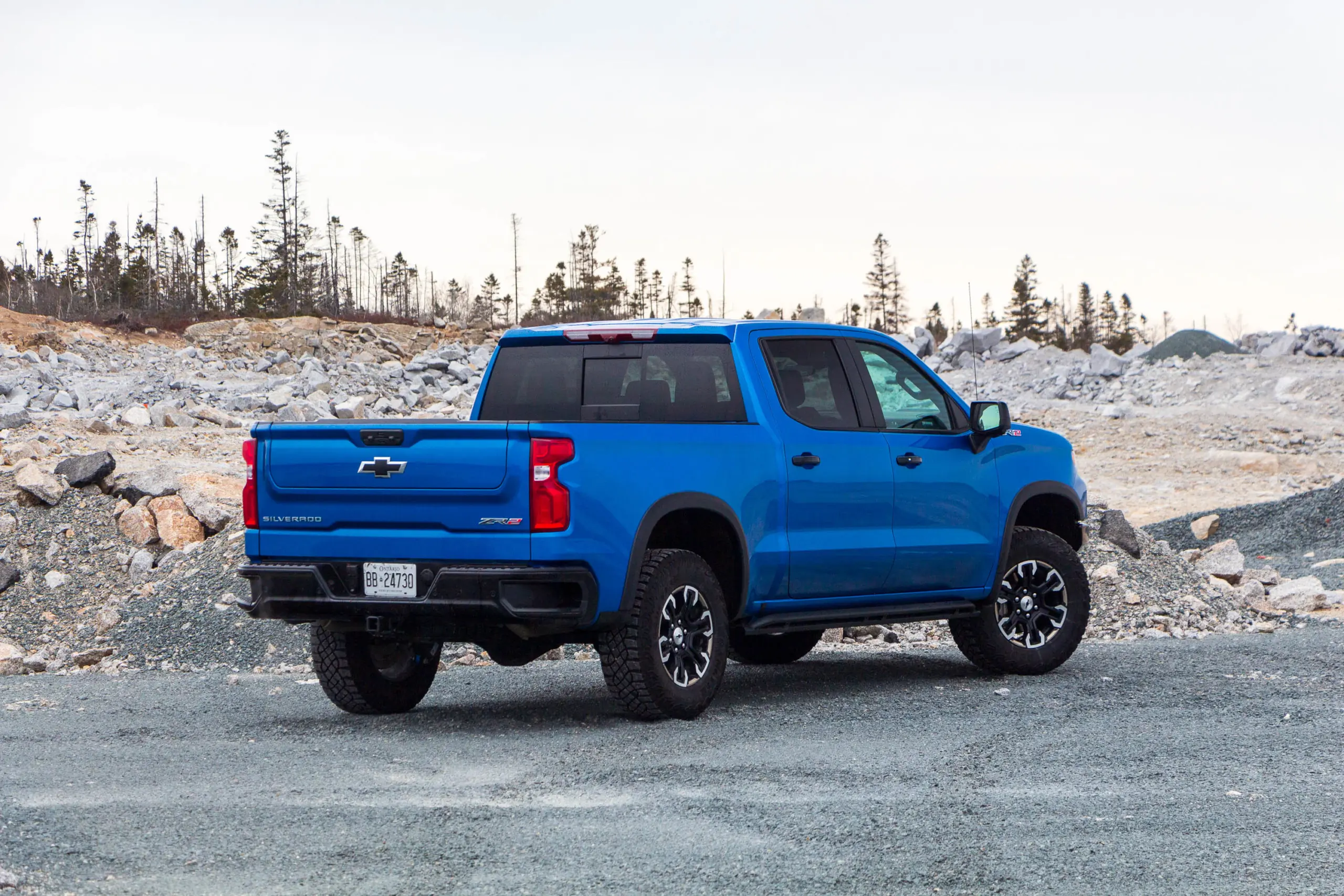 2023 Chevrolet Silverado 1500 ZR2 rear three-quarter gravel